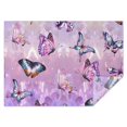 thumbnail image 1 of Purple Butterfly Pattern Rectangle Tablecloth 60"x84",Waterproof Polyester Rectangle Table Cloth, Wipeable Spillproof Polyester Tablecloth for Dining, Camping, Indoor and Outdoor, 1 of 5