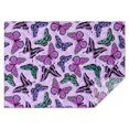 thumbnail image 1 of Purple Butterfly Pattern Rectangle Tablecloth 60"x84",Waterproof Polyester Rectangle Table Cloth, Wipeable Spillproof Polyester Tablecloth for Dining, Camping, Indoor and Outdoor, 1 of 5