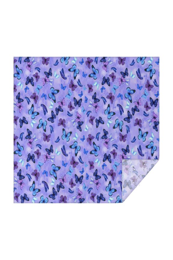 Purple Butterfly Pattern Square Tablecloth,Waterproof Square Table Cover,Wipeable Spillproof Washable Table Cover for Home Kitchen Party Decor 42"X42"(107x107cm)