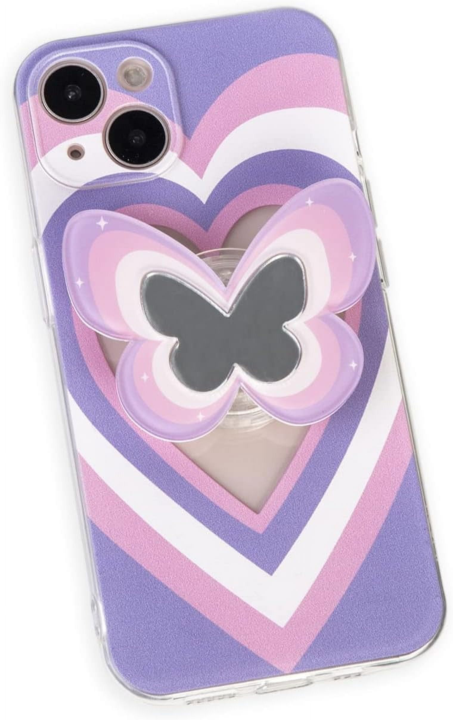 Purple Butterfly Phone Case Compatible with iPhone 12 Pro Case