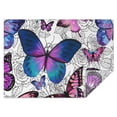 thumbnail image 1 of Purple Butterfly Rose Pattern Rectangle Tablecloth 60"x84",Waterproof Polyester Rectangle Table Cloth, Wipeable Spillproof Polyester Tablecloth for Dining, Camping, Indoor and Outdoor, 1 of 5