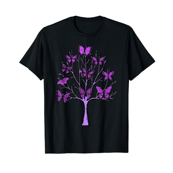 Purple Butterfly Tree of Life Butterflies T-Shirt