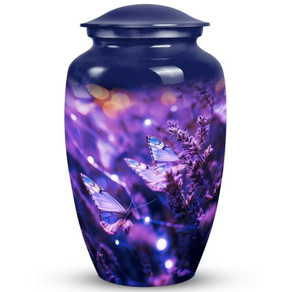 Purple Butterfly Urn - Adult Urns For Human Ashes - Large Urns For Human Ashes - Cremation Urns For Human Ashes - Memorial Urns - Purple Urns For Human Ashes Adult (Size -10Inch)