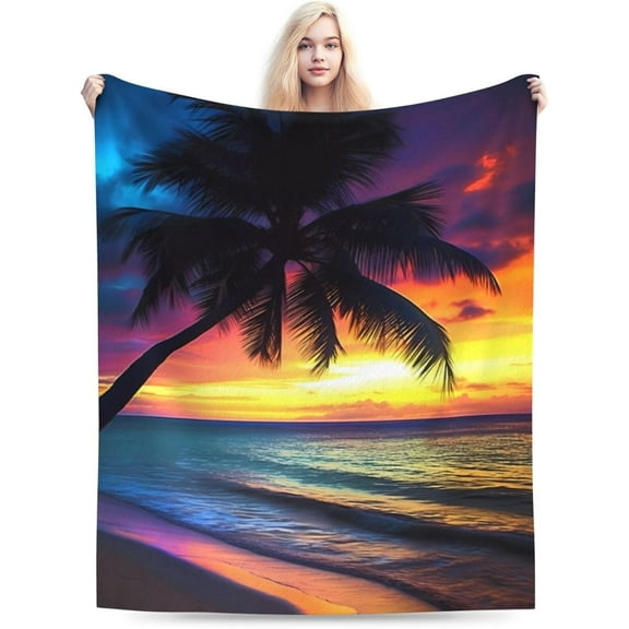 Purple Butterfly Washable Fleece Throw Blankets, Sparkle Star Blanket for Bed Couch Sofa, All Seasons Home Camper Travel 40"x50"