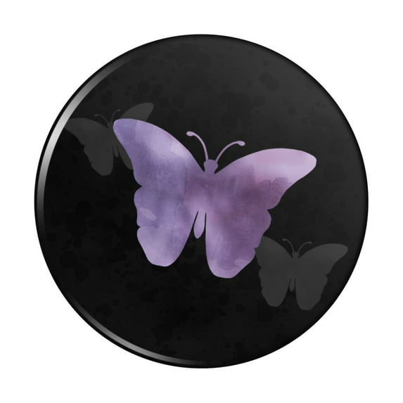 Purple Butterfly Watercolor Silhouette Kitchen Refrigerator Locker Button Magnet