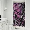 thumbnail image 1 of Purple Camo Tree Branch Pattern Shower Curtain 36"x72" ,Bathroom Decorative Shower Curtains Set with 12 Hooks,Modern Waterproof Washable Shower Curtain, 1 of 6