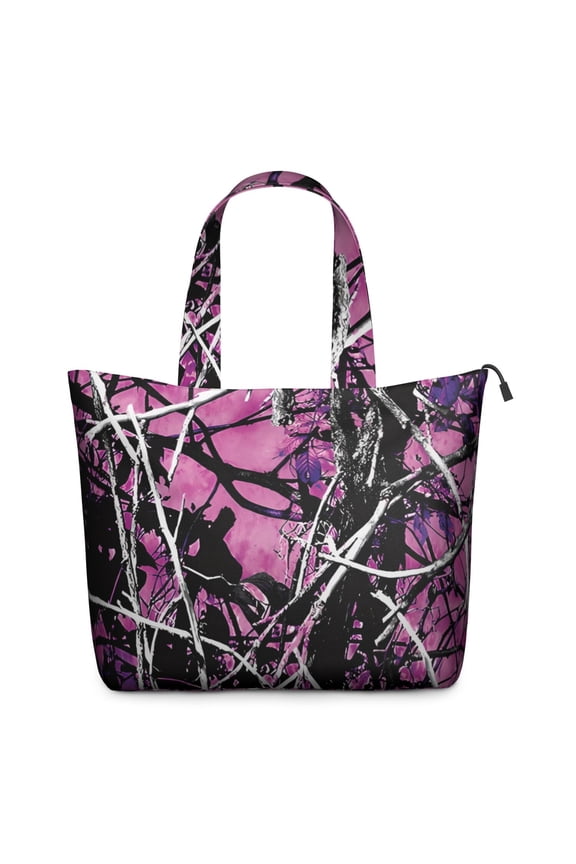 Purple Camo Tree Branch Pattern Travel Tote Bags for Women Carry On,Large Weekender Bags for Women Travel,Multi Functional Duffle Bag for Work,Shopping,Sports