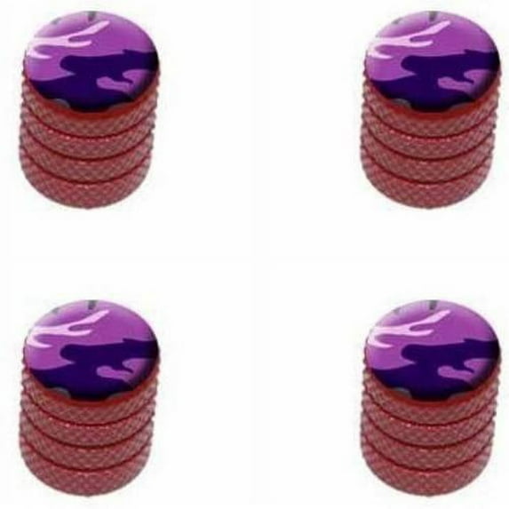 Purple Camouflage Army Soldier Tire Rim Wheel Aluminum Valve Stem Caps, Multiple Colors