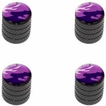 Purple Camouflage Army Soldier Tire Rim Wheel Aluminum Valve Stem Caps, Multiple Colors