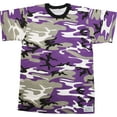thumbnail image 1 of Purple Camouflage Short Sleeve T-Shirt with ARMY UNIVERSE Pin - Size 2X-Large (49"-53"), 1 of 5