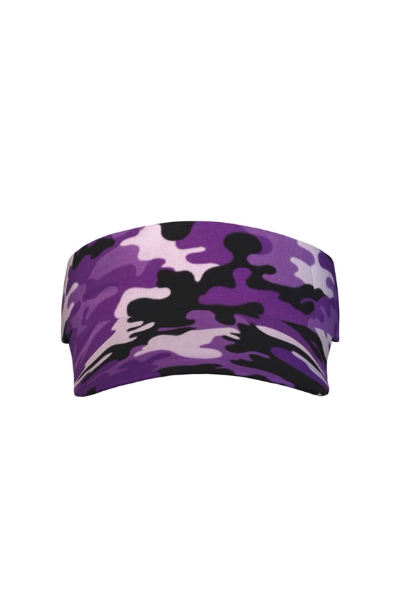 Purple Camouflage Visor Hats Adjustable Beach Sun Visors Sports Outdoor Visor For Women Men