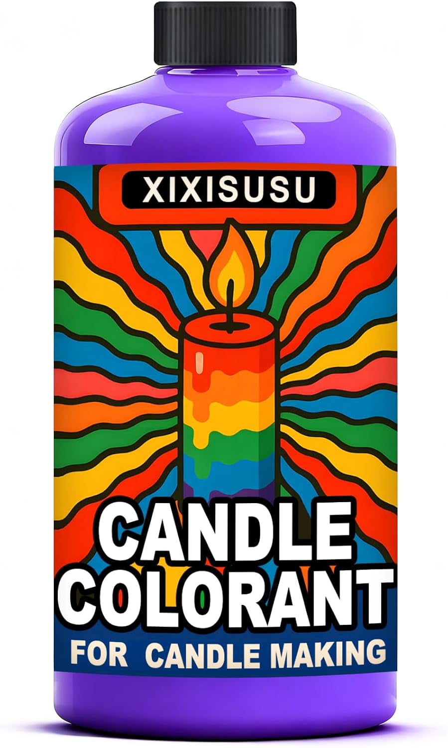 Purple Candle Wax Color Dye - 10 fl oz Liquid Bottle for Candle Coloring Dye for Soy Wax & Beeswax Making Projects - Non-Toxic & Fade-Resistant Candle Color (Purple, 10 Fl.Oz)