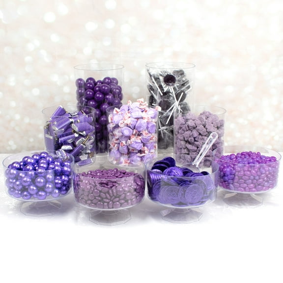Purple Deluxe Candy Buffet (Approx 14lbs) Includes Chocolate, Lollipops & More - Free Cold Packaging