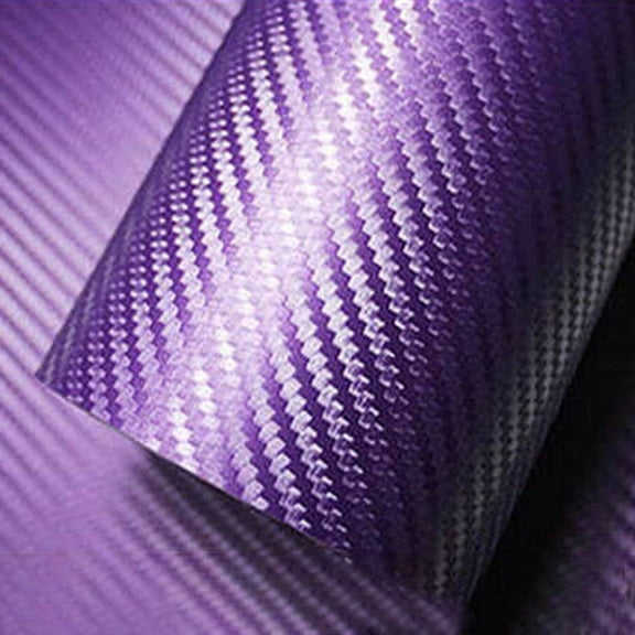 Purple Carbon Fiber Vinyl Wrap poleer for Car Interior Accessories 50x12 Inch