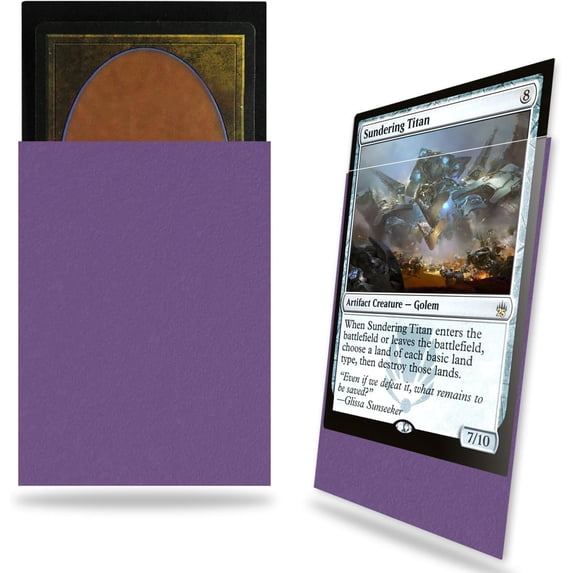 Purple Card Sleeves 200 Pack Compatible with MTG Card Sleeves,Sturdy Sleeves Matte Back Finish, Perfect Shuffling - Protect All Your Trading Cards Collectible Cards, Never Tear