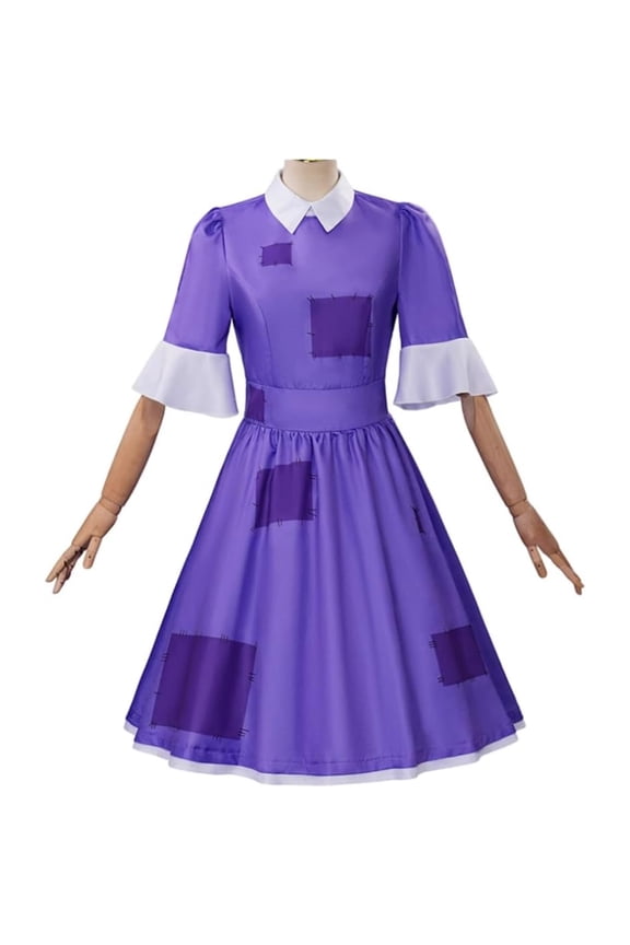 Purple Carnival Dress Outfit Circus Clothes Patch Dress