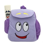 MEETOO Purple Cartoon Explorer Backpack with Map Pencil Bag,Toddler Gift Backpack For Kindergarten,Girls & Boys Children's Travel Bag