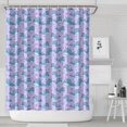 thumbnail image 1 of Purple Cartoon Narwhal Pattern Shower Curtain 84"x72" ,Bathroom Decorative Shower Curtains Set with 12 Hooks,Modern Waterproof Washable Shower Curtain, 1 of 6