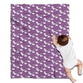 thumbnail image 1 of Purple Cartoon Unicorn Rainbow Blanket,Comfortable Soft Flannel Throw Blanket,All Season,Warm Lightweight Blankets for Sofa Bed Couch Living Room Chair,30"x40", 1 of 4