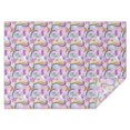 thumbnail image 1 of Purple Cartoon Unicorn Rainbow Pattern Rectangle Tablecloth 60"x84",Waterproof Polyester Rectangle Table Cloth, Wipeable Spillproof Polyester Tablecloth for Dining, Camping, Indoor and Outdoor, 1 of 5