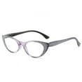 thumbnail image 1 of Purple Cat Eye Blue Light Blocking Reading Glasses for Women Fashion Diamond Presbyopic Glasses Ladies Spring Hinges HD Readers +3.50, 1 of 5