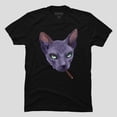 thumbnail image 1 of Purple Cat Funny Feline Sarcastic Humor Quote Graphic H28423 T-Shirt, for Men and Women, Up to Size 5XL, 1 of 2