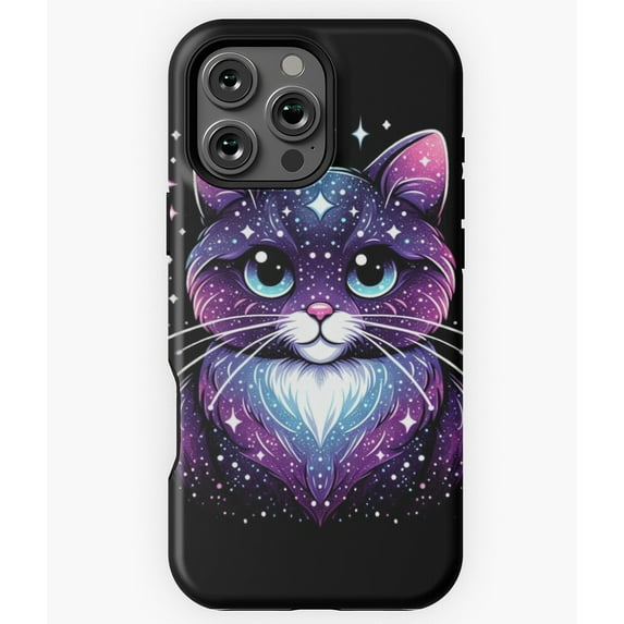 Purple Cat Paw Glowing Space M2931 Phone Case for iPhone 17 16 15 14 13 12 11 Pro Max