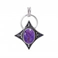 thumbnail image 1 of Purple Charoite - Siberia 925 Sterling Silver Pendant V3411, Solitaire Pendant, Purple Pendant, Oval Pendant, Gift For Her, Charoite Pendant, 1 of 4