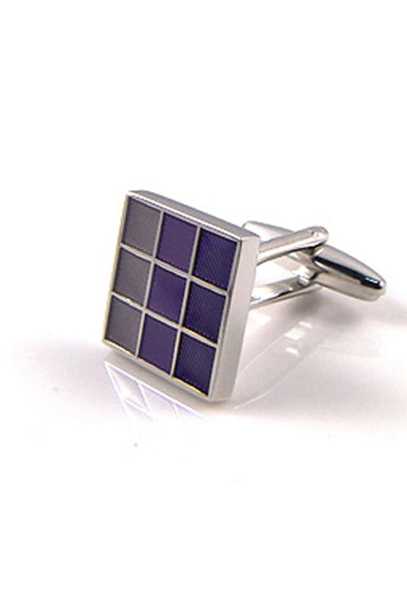 Purple Checkered Cufflinks