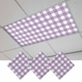 thumbnail image 1 of Purple Checkered Fluorescent Light Covers, Farmhouse White Buffalo Plaid Magnetic Light Covers for Ceiling Lights, Fluorescent Ceiling Shade Filters for Classroom Bedroom Office 4x2Ft x 3PCS, 1 of 8