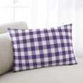 thumbnail image 1 of Purple Checkered Lumar Pillow Covers, Farmhouse Buffalo Plaid Soft Breathable Throw Pillow Cases with Invisible Zipper, Decorative Pillowcase Pillows Protectors for Sofa Bed Chair 16"x24", 1 of 9