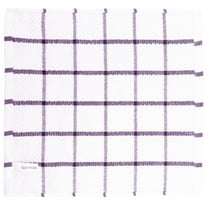 Purple Checkered Microfiber Dish Towels, Super-Absorbent Fast-Drying Kitchen Rags, Reusable Soft Cloths for Counter, Stove & Table, Lint-Free Cleaning Set