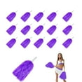 thumbnail image 1 of Purple Cheerleading Pompoms,QZS Cheerleading PomPoms with Baton Handle for Football Basketball Club Performance Celebration,15Pack, 1 of 6
