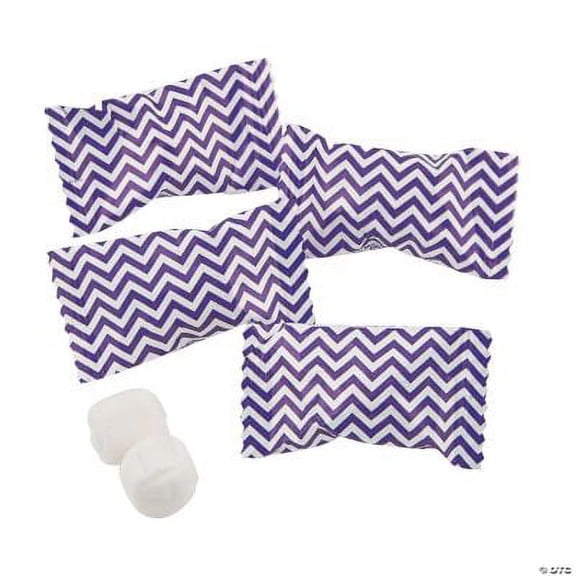 Purple Chevron Buttermints, Individually Wrapped, 108 Pieces