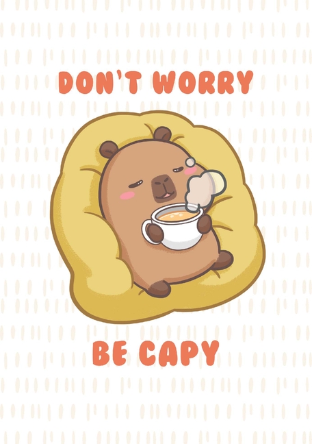 Purple Chill Capybara Notebook, (Hardcover)