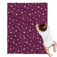 thumbnail image 1 of Purple Christmas Star Pattern Blanket,Comfortable Soft Flannel Throw Blanket,All Season,Warm Lightweight Blankets for Sofa Bed Couch Living Room Chair,30"x40", 1 of 4
