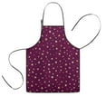 thumbnail image 1 of Purple Christmas Star Pattern Kids Aprons for Girls and Boys,Adjustable Neck Strap Toddler Aprons for Kids Cooking Baking, 1 of 7