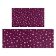 thumbnail image 1 of Purple Christmas Star Pattern Kitchen Rugs Sets Of 2,Anti Fatigue Kitchen Mat Rugs Non Slip Washable,Decorative Kitchen Floor Mats for Kitchen,Sink,Laundry,17"x30"+17"x47", 1 of 7