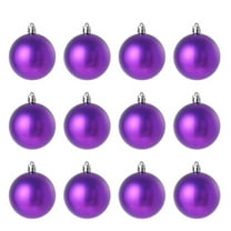 Purple Christmas Tree Decorations 12 Hanging Balls 3Cm Purple With Electroplating Finish Plastic Material For Xmas Tree And Home Decor Set Of 12 Colorful Decorations
