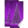 thumbnail image 1 of Purple Christmas Tree Hand Towels, Winter Night Kitchen Towel Ultra Soft and Absorbent,Decorative Fingertip Face Towel for Bathroom Hotel, 2 PCS, 28.3"x 14.4", 1 of 6