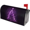 thumbnail image 1 of Purple Christmas Tree Mailbox Covers, Shine Stars Magnetic Post Box Cover Wraps Large Size 25.5x21 in for Garden Yard Decor, 1 of 1