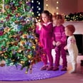 thumbnail image 1 of Purple Christmas Tree Skirt, 24 Inch Sequin Double Layers Tree Mat for Party Decorations, 1 of 6