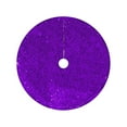 thumbnail image 1 of Purple Christmas Tree Skirt Sequin Velvet 24 Inches For Party Use, 1 of 9