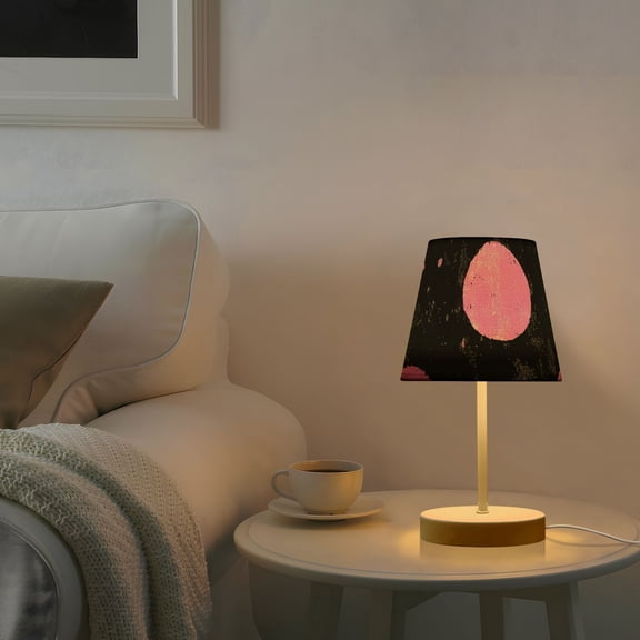 Purple Circle Desk Lamp 3 Color Modes LED Table Lamp Nightstand Reading Light for Bedroom Living Room