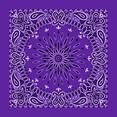 thumbnail image 1 of Purple Circular Burst Paisley Bandana - Single Piece 22x22, 1 of 1