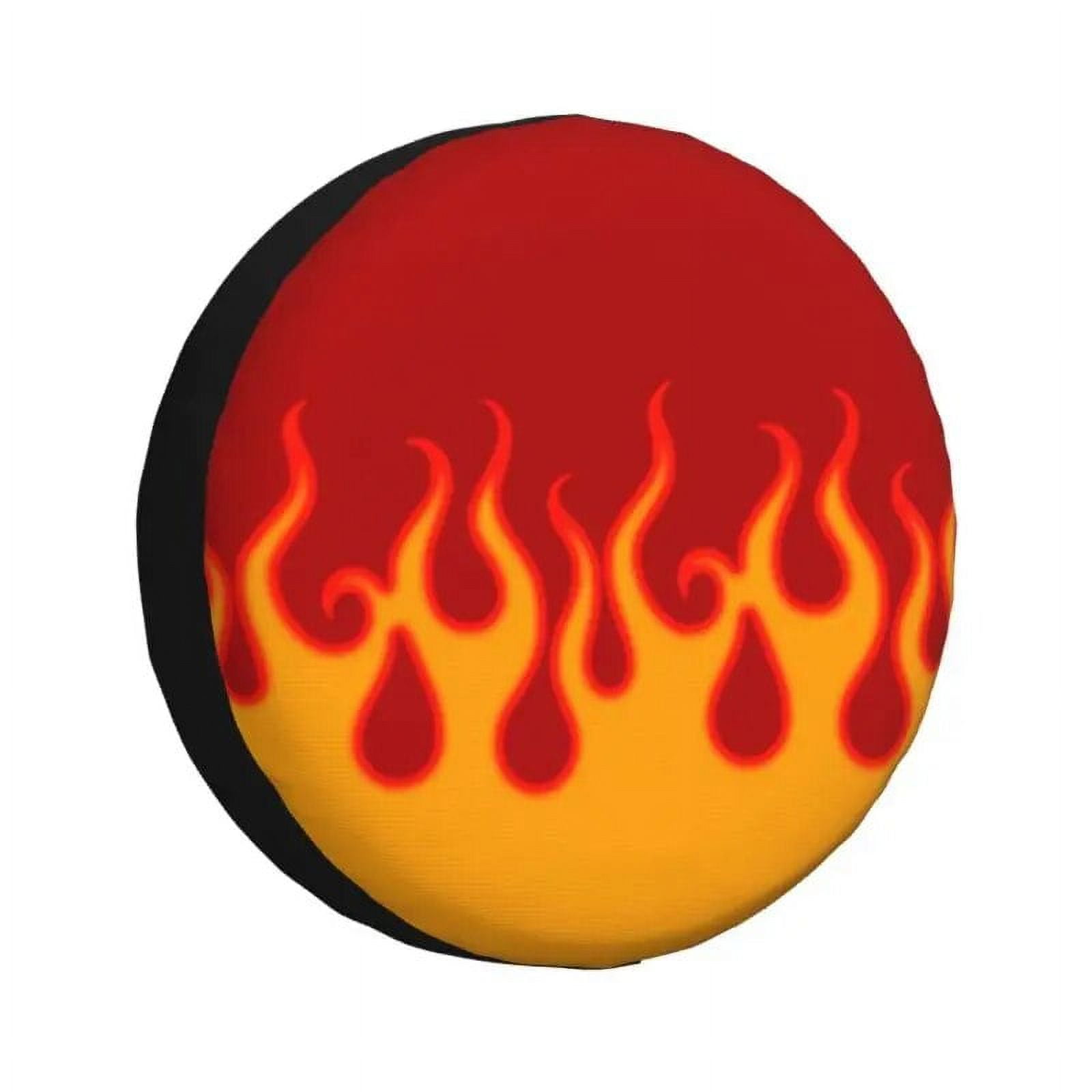 Purple Classic Racing Flames Spare Tire Cover for Grand Cherokee RV SUV