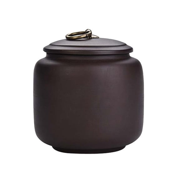 Purple Clay Food Storage Jar Chinese Style Tea Canister with Airtight Lid - No.004