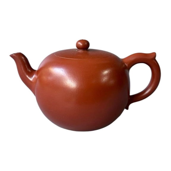 Purple Clay Teapot Gongfu Strainers Smooth Surface Finish Pearl Shaped Vessel Spherical Body Integrated Filter Mesh Bead Finial