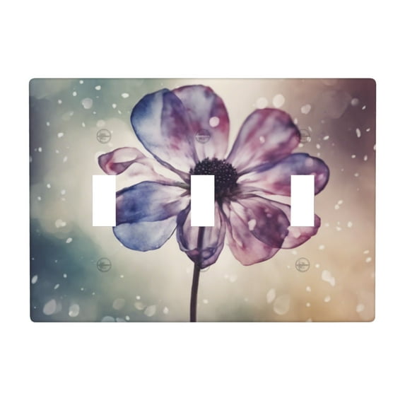 Purple Clear Flower (2) Switch Cover Decorative Wall Plate
