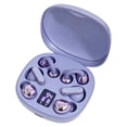 Small Power Clips Purple Clip-On In-Ear and Mini Sleep Headphones with Charging Case,3-in ...